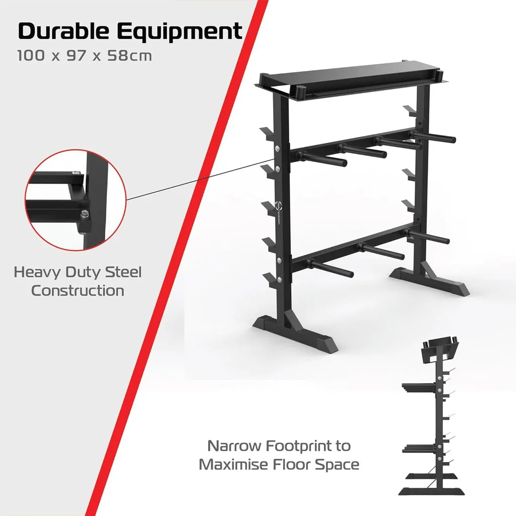 Rack de Rangement pour Haltères Support Compact en Acier Musculation - 4