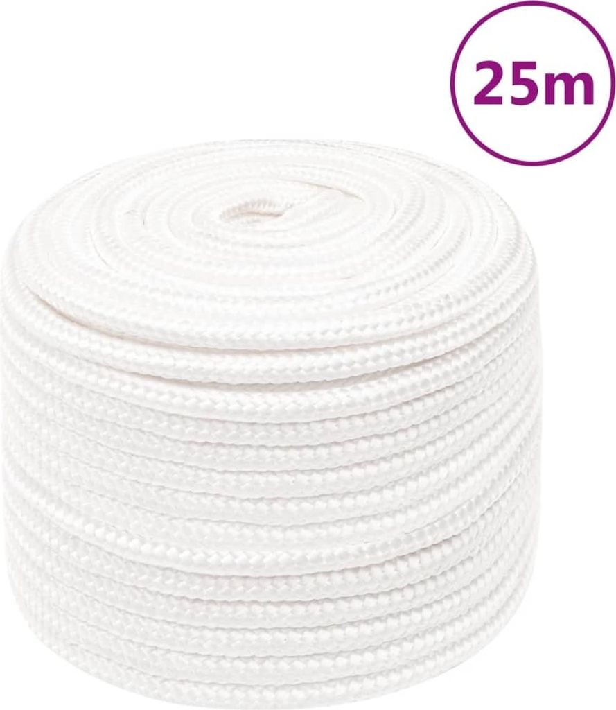 Möbel Bootsseil Weiß 12 mm 25 m Polypropylen - Seile 152564