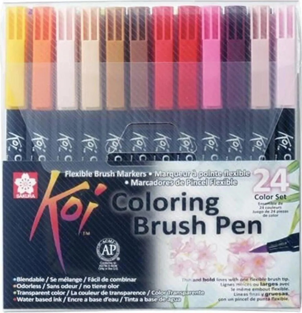 SAKURA Koi Coloring Brush Pen Set 24 Colori | Pennelli Arte Professionale