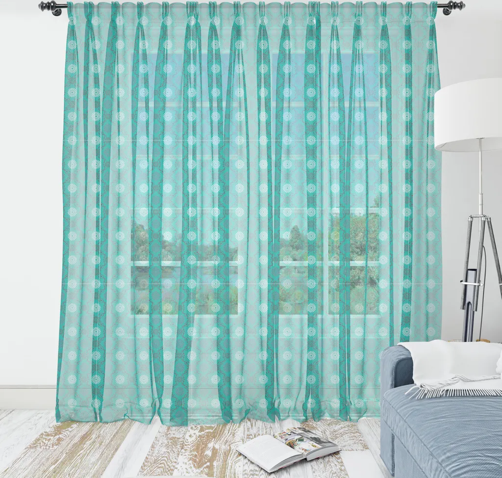 Tapisserie Vintage grise en satin motif floral damassé XL 240x274 cm