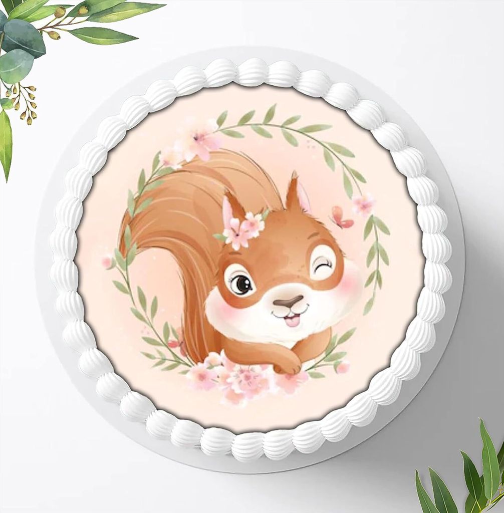 Für die Geburtstags Torte ein Tortenaufleger, Zuckerbild mit dem Motiv: Safari, Essbares Foto für Torten, Fondant, Ø 20cm, 0284z