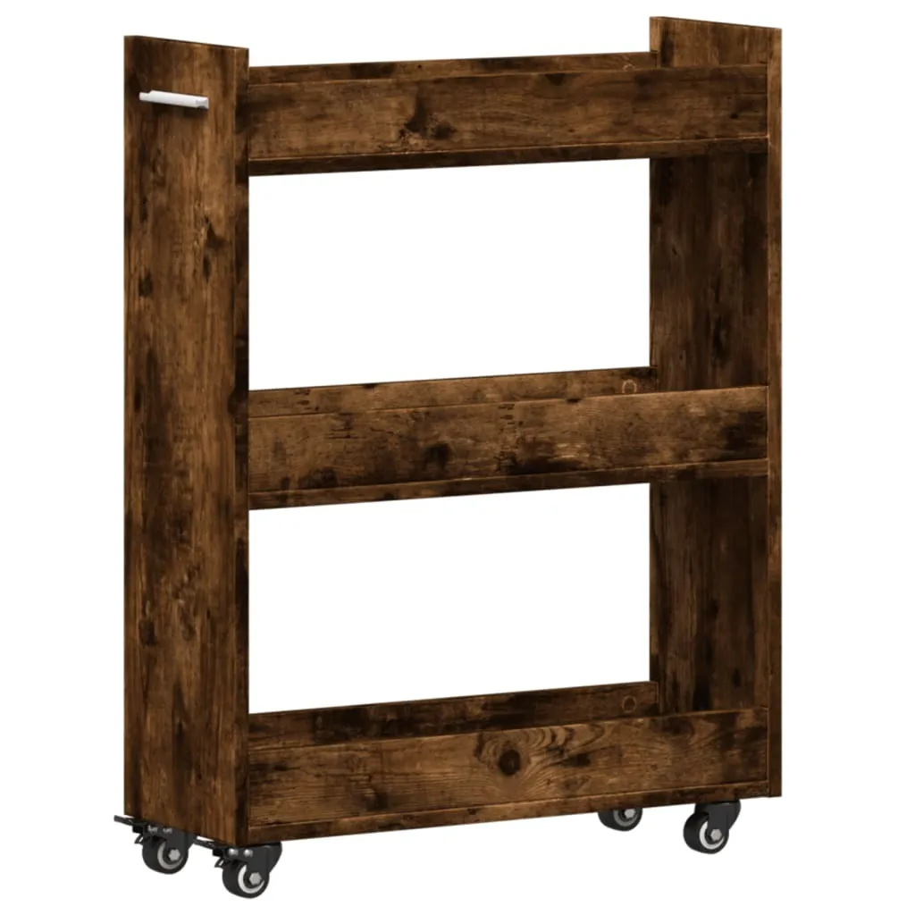 vidaXL Carrello Multiuso Rovere Fumé 60x22x79 cm | Salvaspazio Casa
