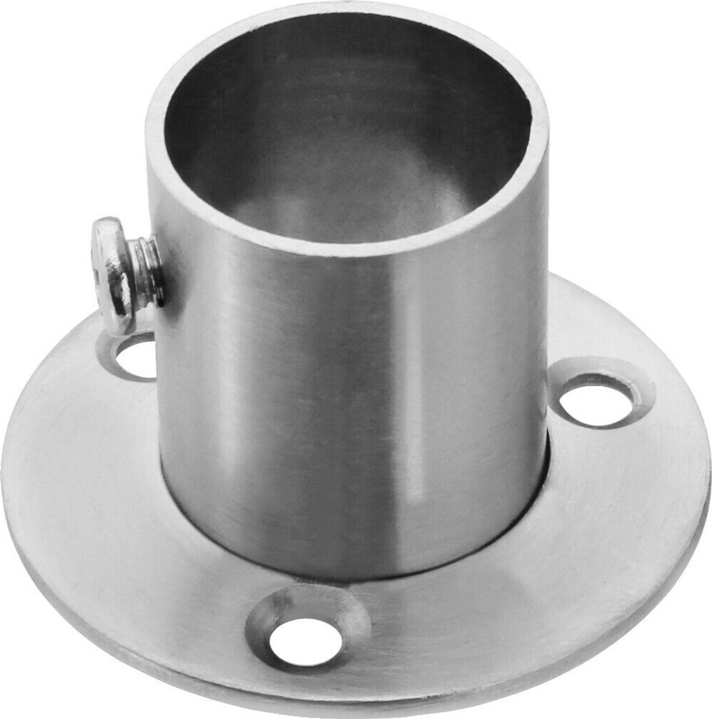 Edelstahl Flansch geschliffen Flanschverbindung Wandanker Wandflansch Ø22mm