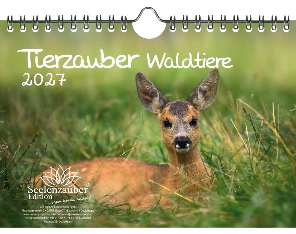 Tierzauber Waldtiere DIN A5 Kalender für 2027 Tiere im Wald - Seelenzauber