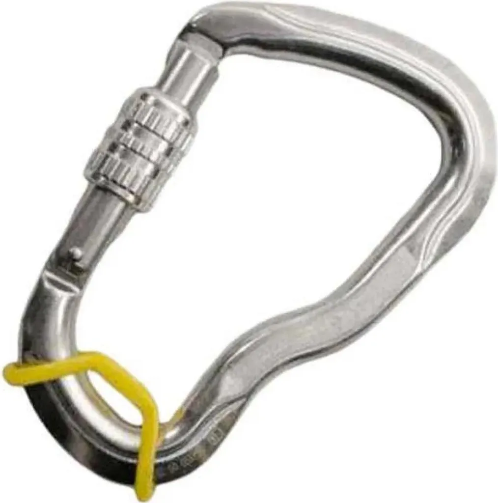 Mousqueton de Via Ferrata Kong Italy Argent avec Bague Coulissante