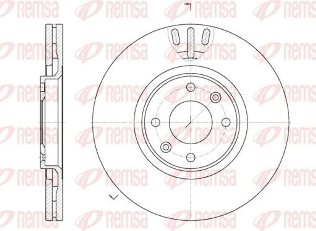 Disque de frein haute performance REMSA 6657.10 équivalent OE 4246C0