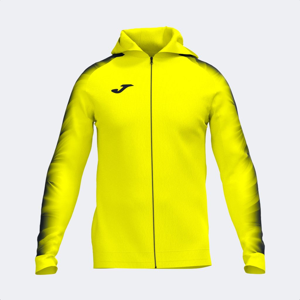 Joma Elite Xi Kapuzenjacke, Fluorgelb-Schwarz, S