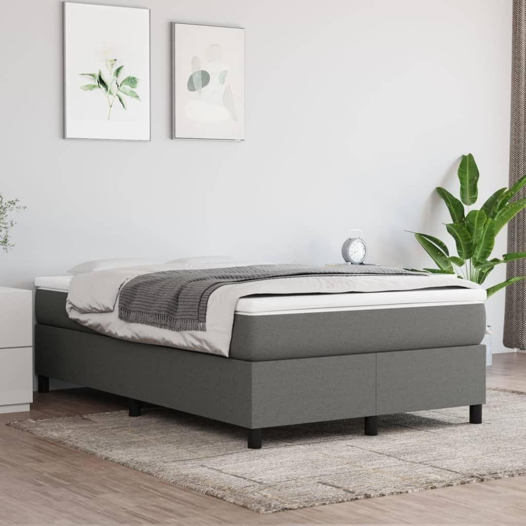 "Rabatt" Boxspring-Bettrahmen 2 Personen - Schlafzimmerbett - Dunkelgrau 120x200 cm Stoff - Klassische Betten CC4573