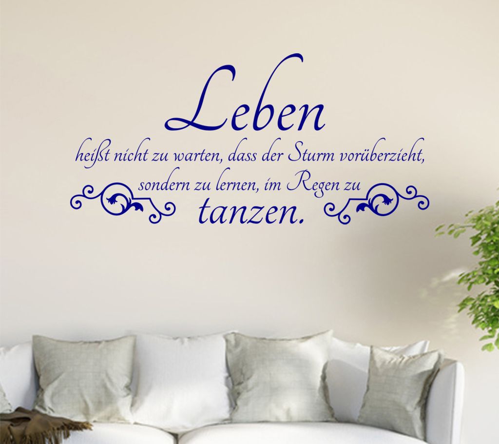 Leben heißt nicht zu warten... Wandtattoo in 6 Größen - Wandaufkleber Wall Sticker - Dekoration, Küche, Wohnzimmer, Schlafzimmer, Badezimmer