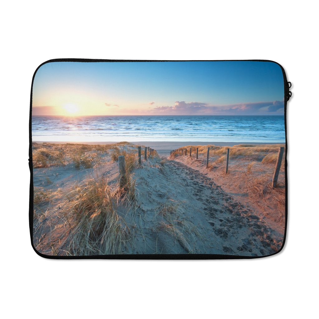 MuchoWow Laptop Hülle 15 Zoll Strand - Meer - Sonne - Düne Laptoptasche - Laptoptasche - Sleeve - Rundum-Schutz