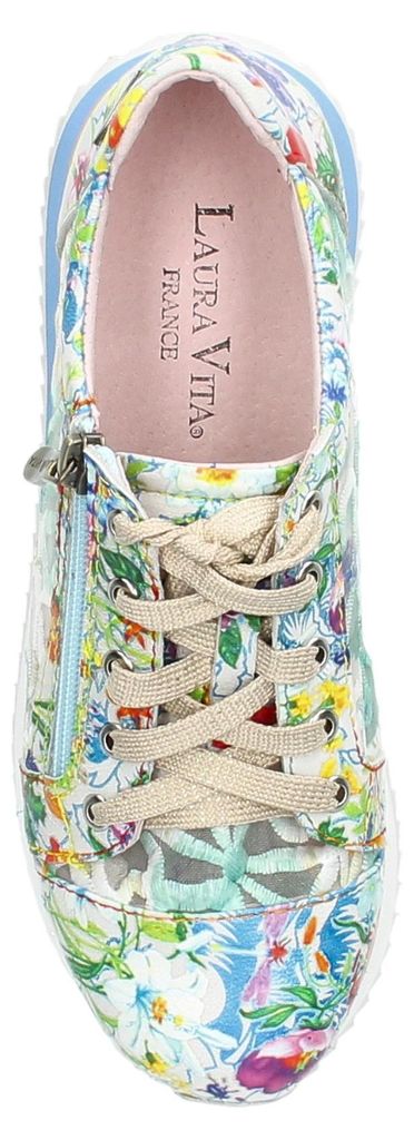 Laura Vita Damen Sneaker transparent mit Stickerei und Produktbild 