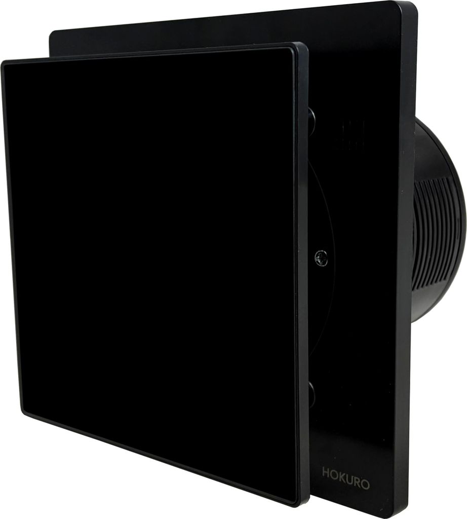 Badezimmerlüfter mit Timer Glas NORTADA HOKURO HOK 120 T schwarz