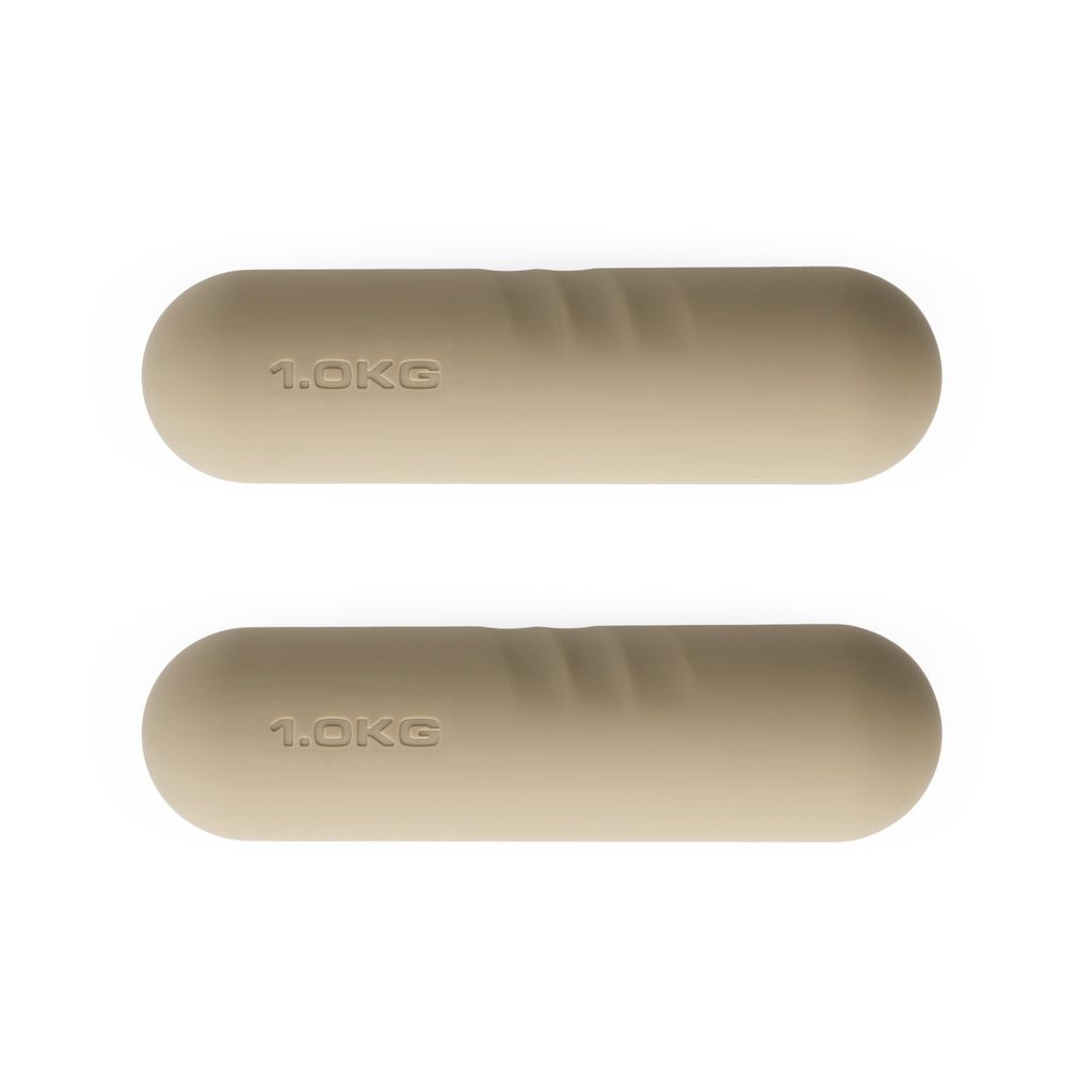 Silikon Kurzhantel Set mit 2 x 1 kg Hantel Sand | Hantelset Produktbild 