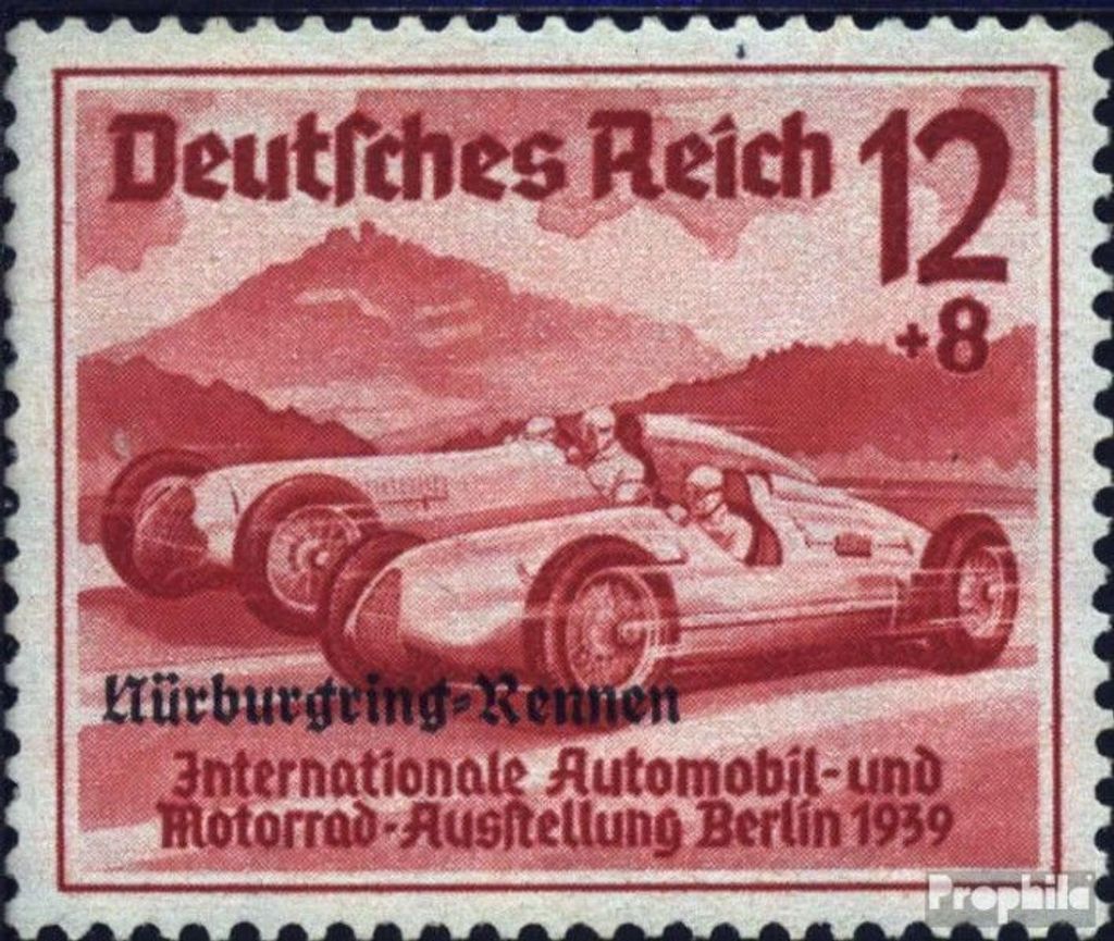 Briefmarken Deutsches Reich 1939 Mi 696 gestempelt Nürburgring-Rennen