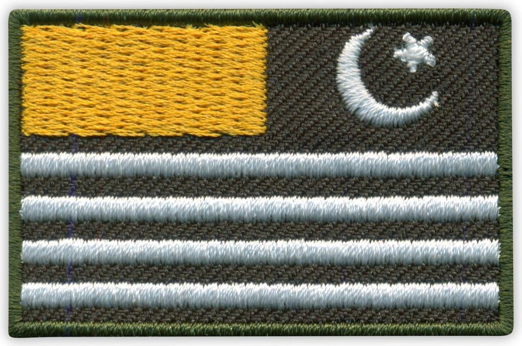 Patchion Flag of Azad Jammu and Kashmir - Magnetic Backing - Embroidered Patch/Badge/Emblem