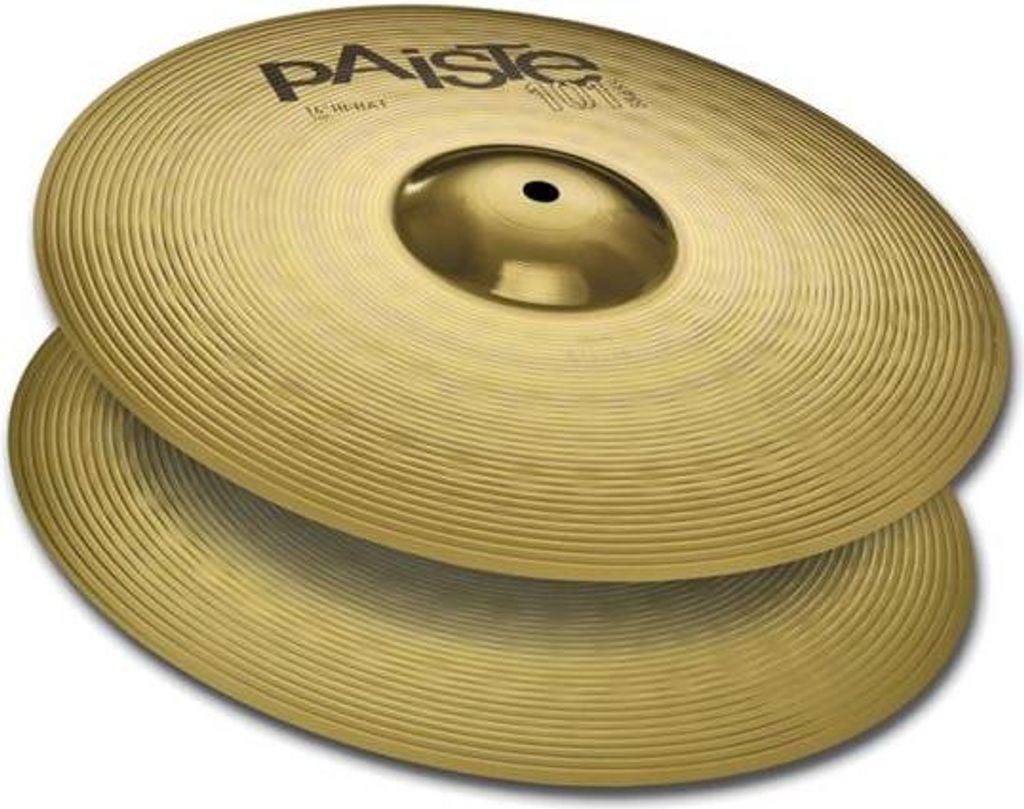 Paiste 101 Brass 14 HiHat Becken mit Schlagzeugstöcken