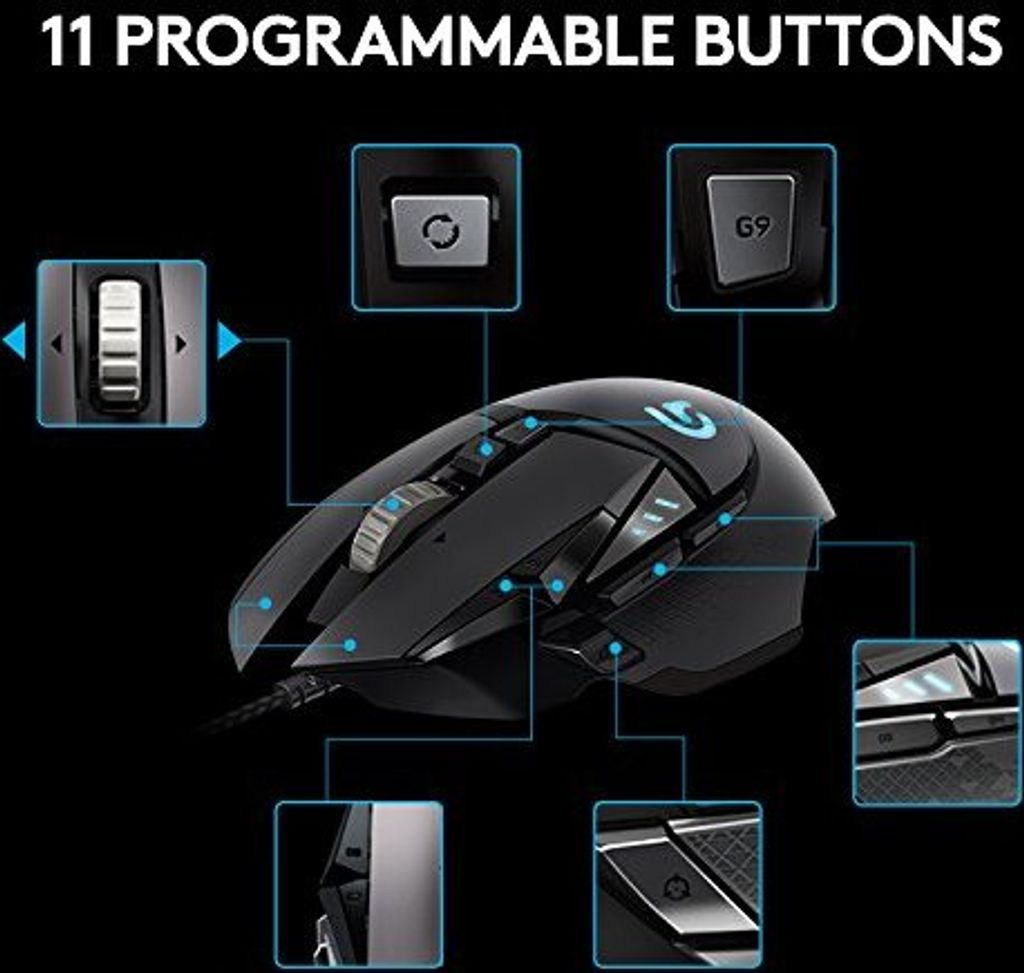 Logitech G G502 Proteus Spectrum Gaming‑Maus RGB 12.000 DPI Produktbild 