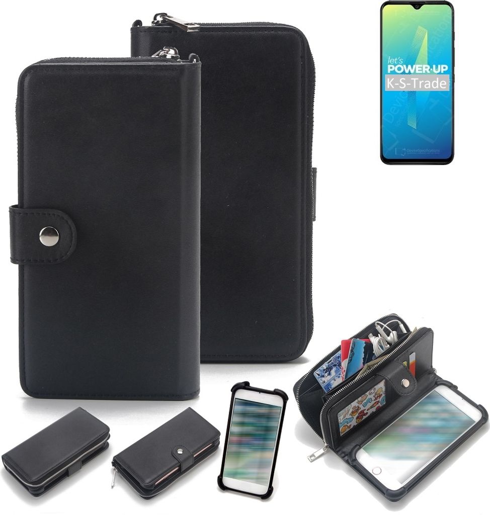 K-S-Trade 2in1 Handyhülle Schutzhülle kompatibel mit Wiko Power U10 & Portemonnee Cover Handy Hülle Case Etui Geldbörse Wallet Bookstyle Hülle