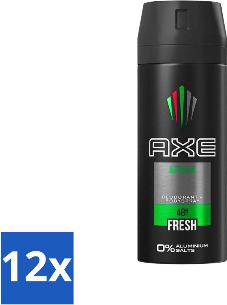 AXE - Deodorant Spray - Africa - Orange & Sandelholz - Pflegend - 150 ml - Vorteilspack - 12 Stücke