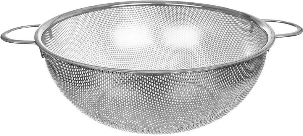 Küchensieb aus Stahl Sieb zum Abtropfen von Gemüse und Obst 28,5 cm