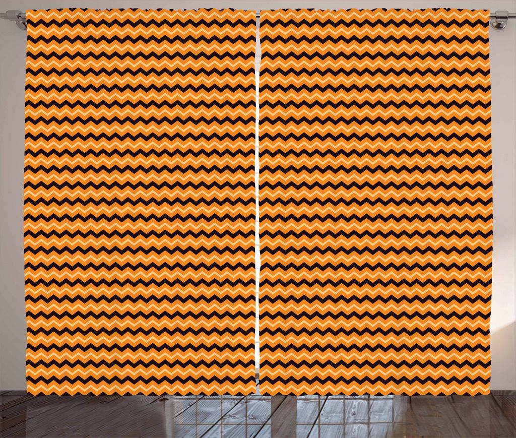 ABAKUHAUS Streifen Rustikaler Gardine, Geometrische Linien Zusammensetzung, Schlafzimmer Kräuselband Vorhang mit Schlaufen und Haken, 280 x 175 cm...