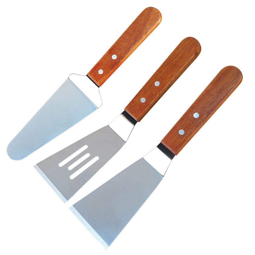 3 Stück Pfannenwender Klein,Bratpfannenspatel,Edelstahl Grillwender Spachtel,Streichpaletten für Torten,für Küche Grill Kochen Backen