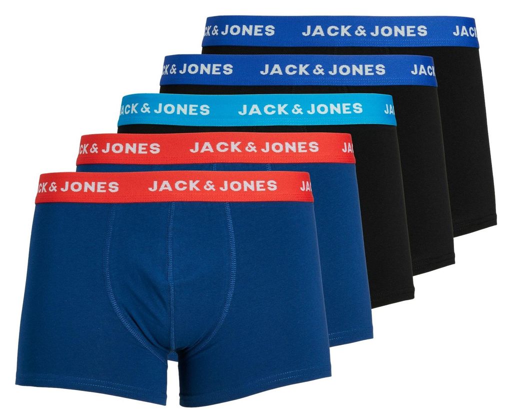 JACK & JONES Boxershorts 5er-Pack Kurze Unterhosen Logo Produktbild 