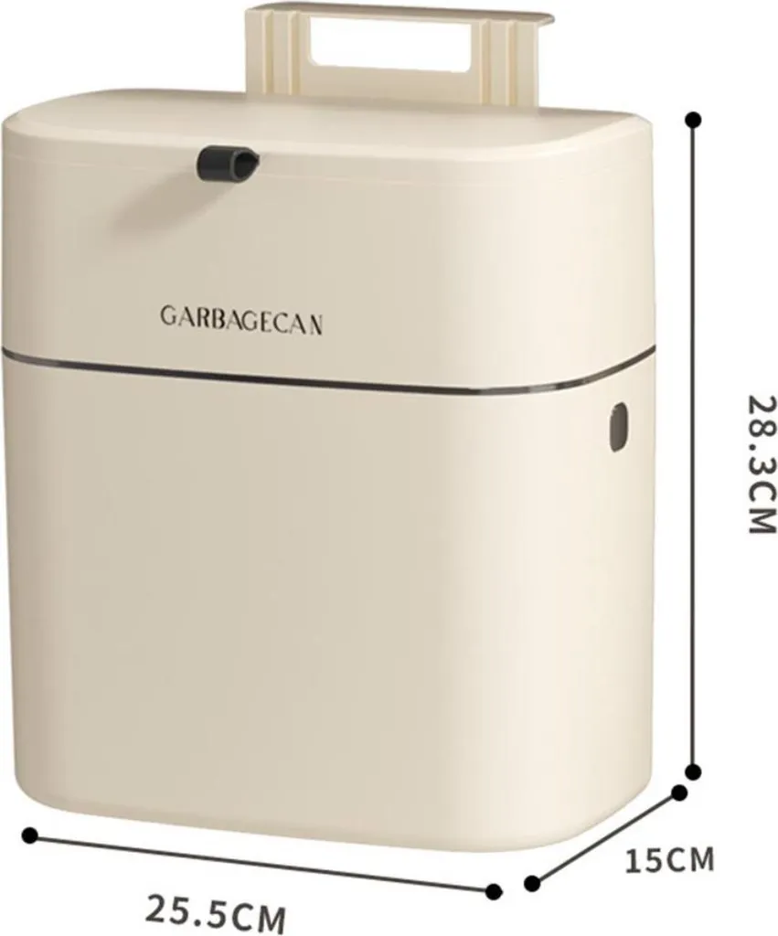 Poubelle Suspendue de Cuisine 9L avec Couvercle Coulissant Antiodore