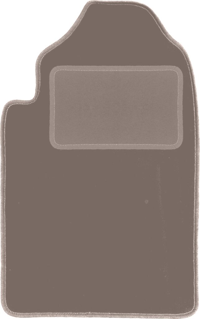 Fahrerfußmatte Velours beige passend für SsangYong Rexton II (2006-2012, SUV) – mit Befestigungen – passgenau
