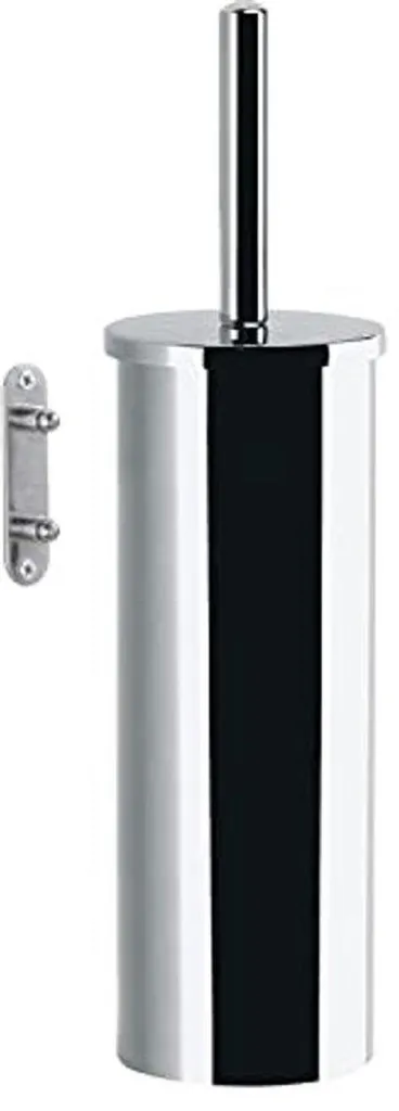 Balayette de WC design en inox brillant avec support compact et chic