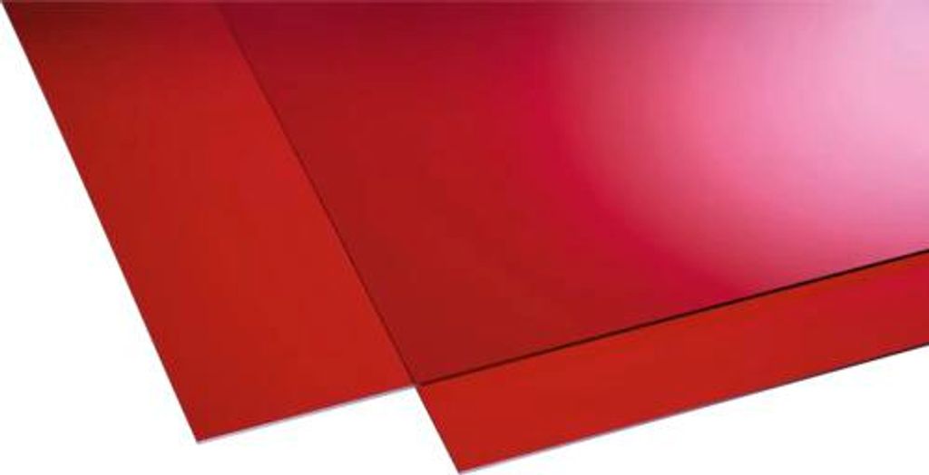Plexisklo GUTTA akrylátové 500 x 250 x 3 mm hladké, červené Obrázek produktu 