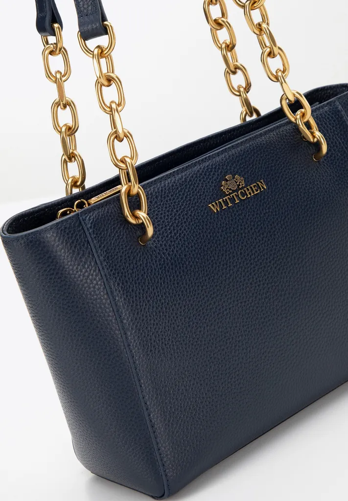 Sac cabas en cuir véritable WITTCHEN Elegance avec détails chaîne