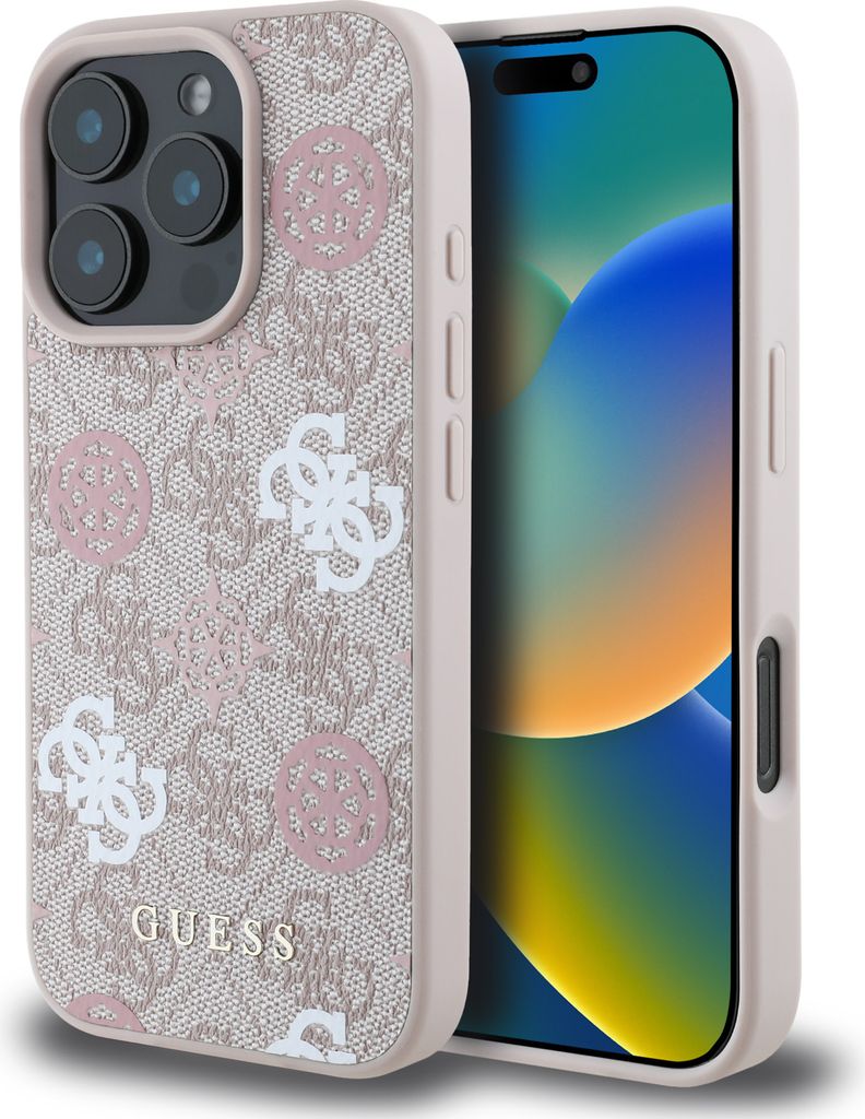 Guess iPhone 16 Pro Max Back cover case - Mgasafe - Peony on 4G - Pink
