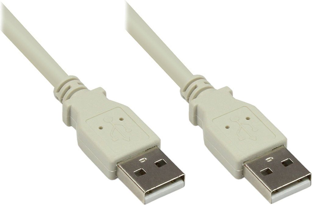 Anschlusskabel USB 2.0 Stecker A an Stecker A, grau, 0,5m, Good Connections