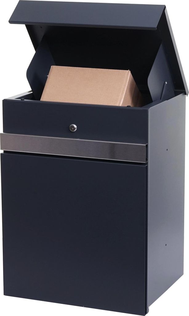 Paketkasten MCW-K41, Paketbox Paketfach Paketstation Briefkasten, Metall verzinkt anthrazit-Edelstahl