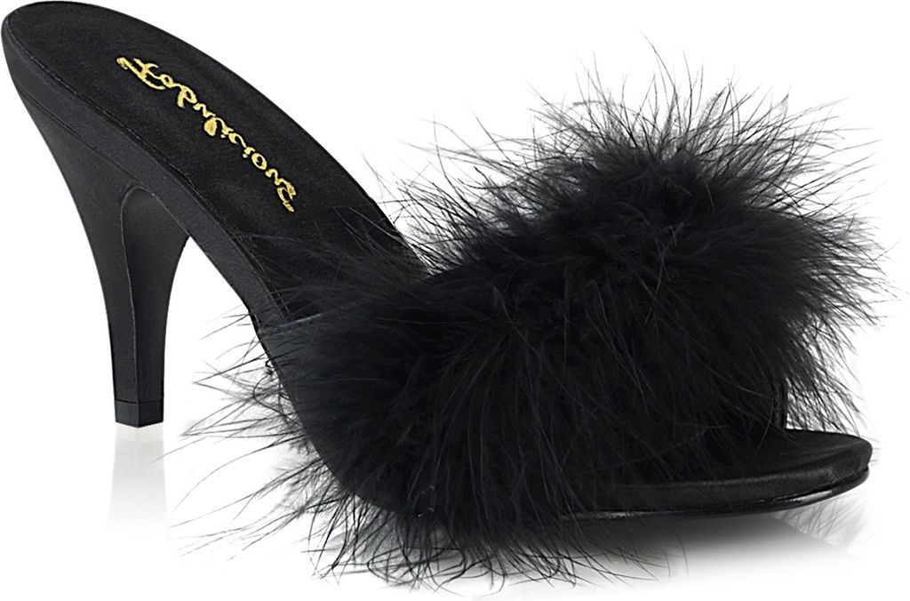AMOUR-03 Damen Slipper von Fabulicious, Schwarz , EU 40, US 10