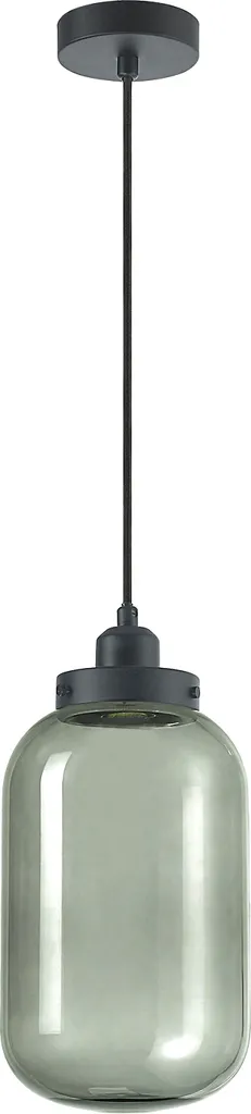 Lampe à suspendre design pour cuisine et salon verre fumé 18cm