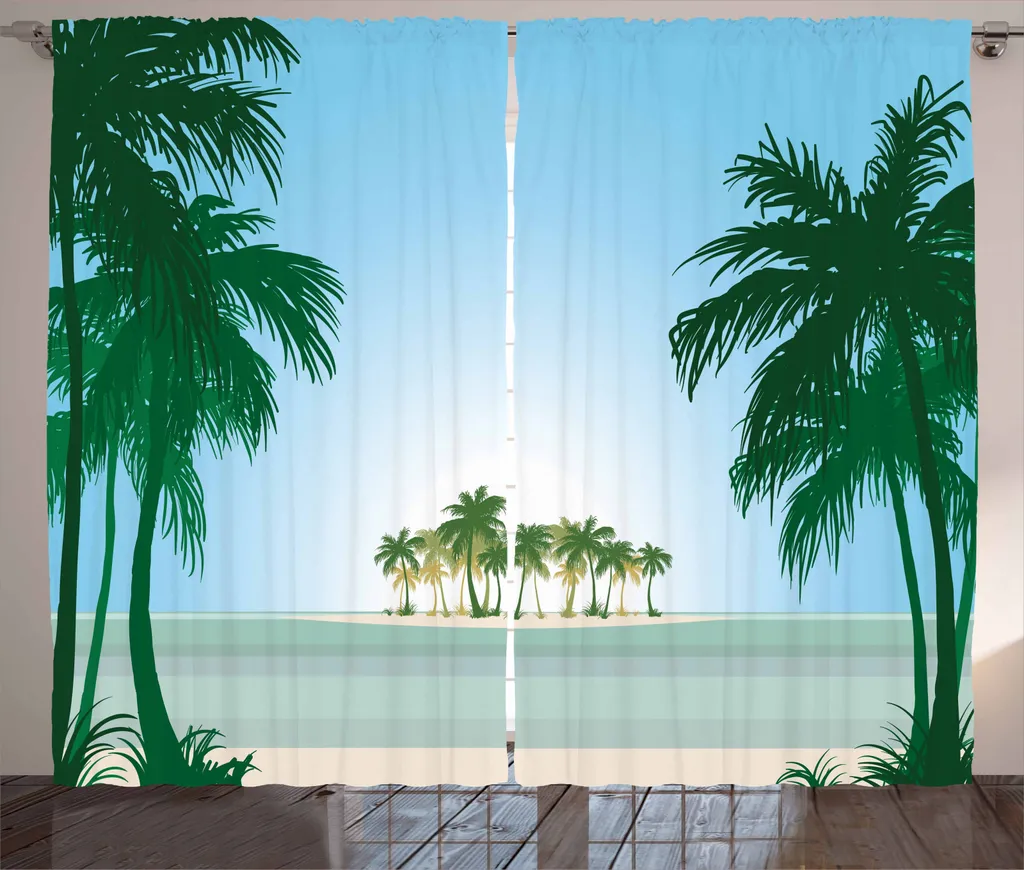 Tenda Tropicale ABAKUHAUS 280x245 cm - Arredo Soggiorno Rustico Blu Verde