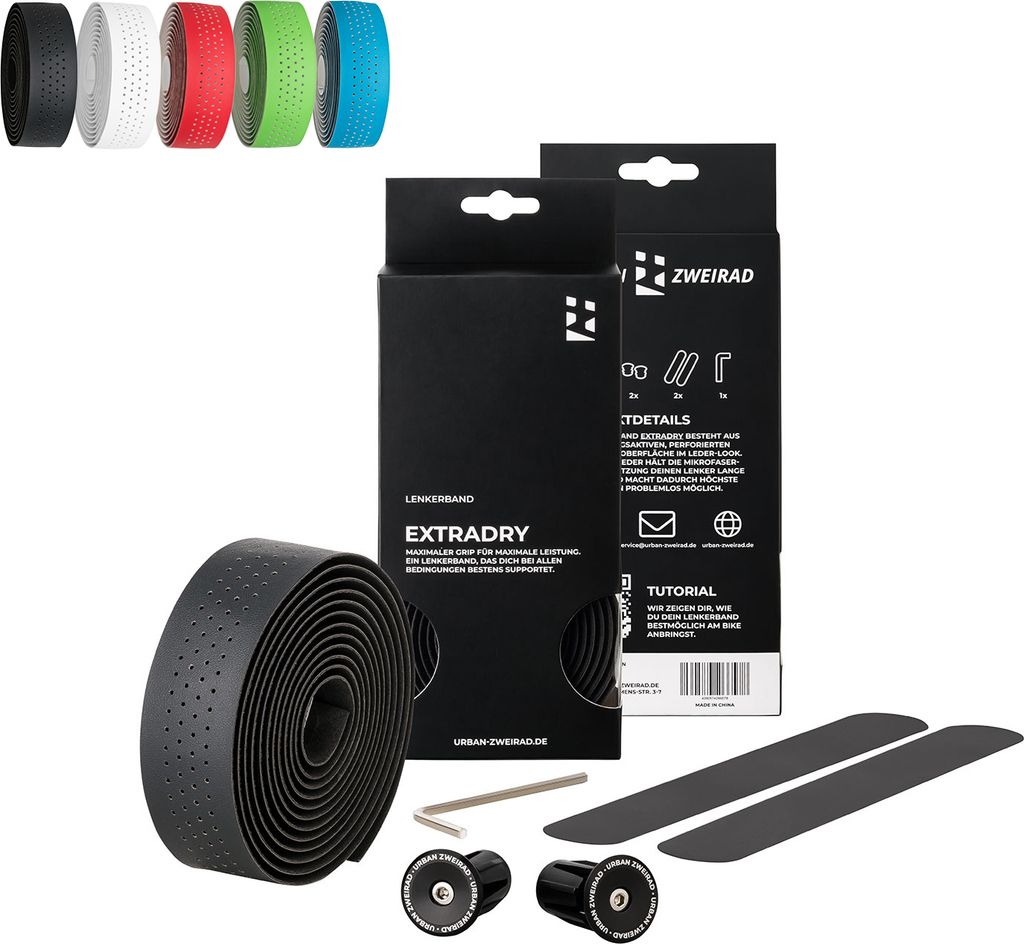 Fahrrad Lenkerband Extra Dry selbstklebend inkl. Alu Produktbild 