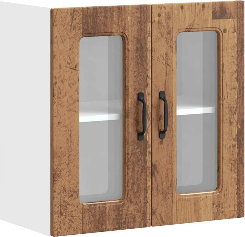 Pensile SYFAX Kalmar Legno Vecchio - Mobile Anta Vetro Alta Qualità