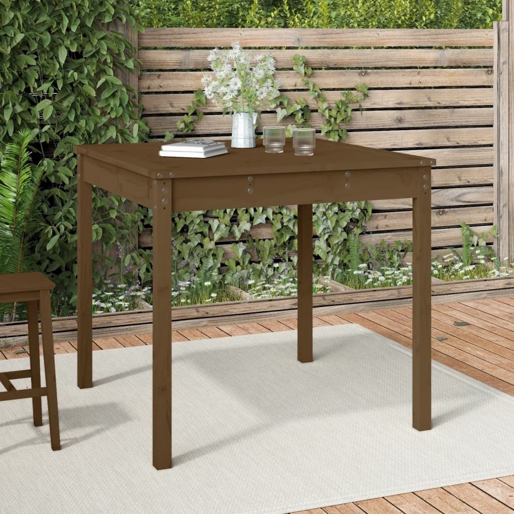 Maison Exclusive - Gartentisch Honigbraun 82,5x82,5x76 cm Massivholz Kiefer