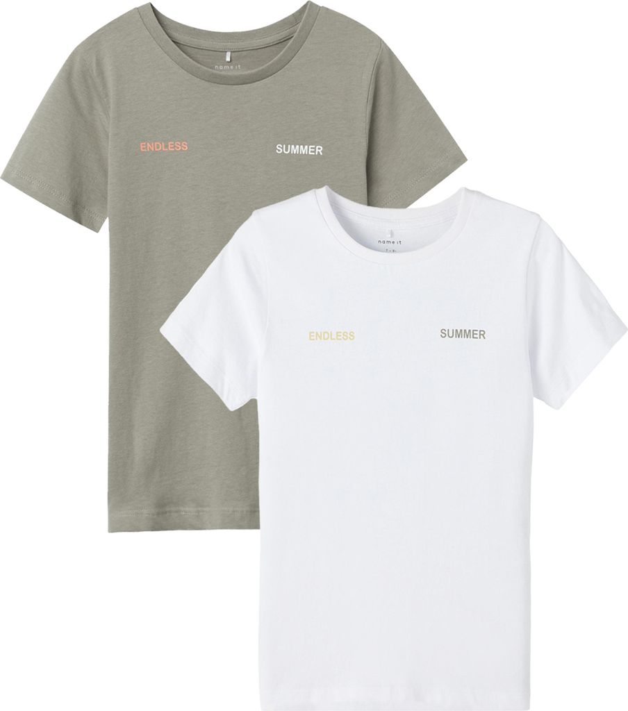 NAME IT Print T-Shirt 2-er Set NKMHELARS Größe: 122-134