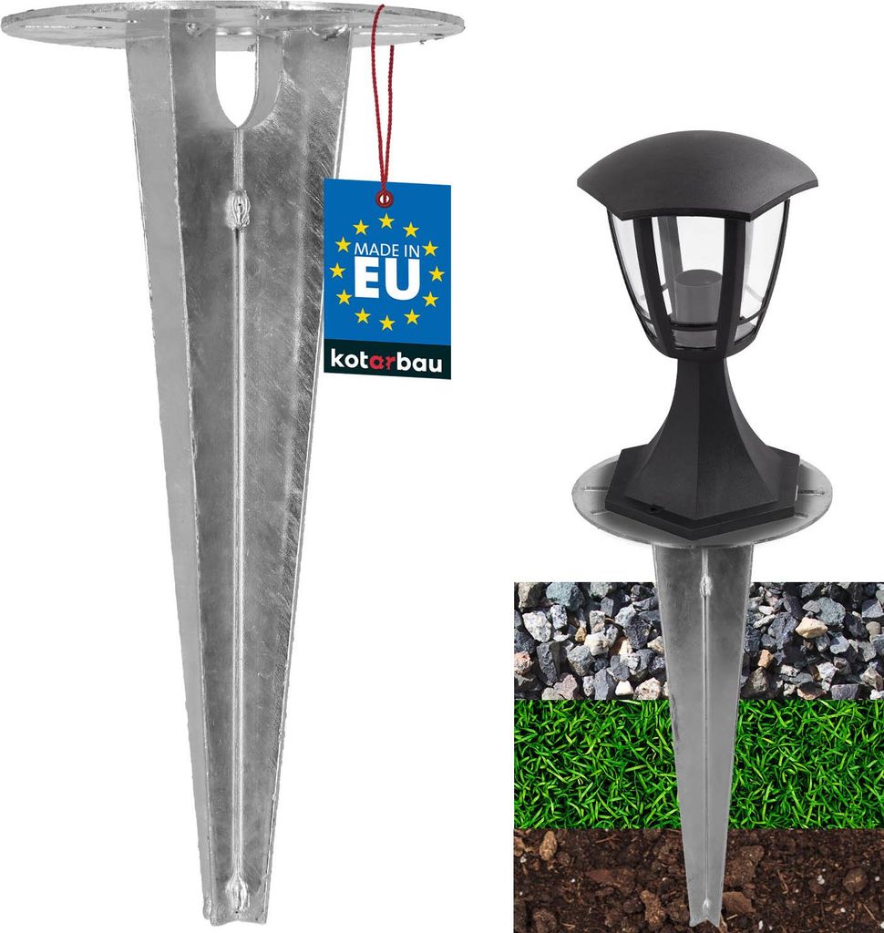 KOTARBAU® Piquet de terre Douille à enfoncer pour éclairage Image du produit 