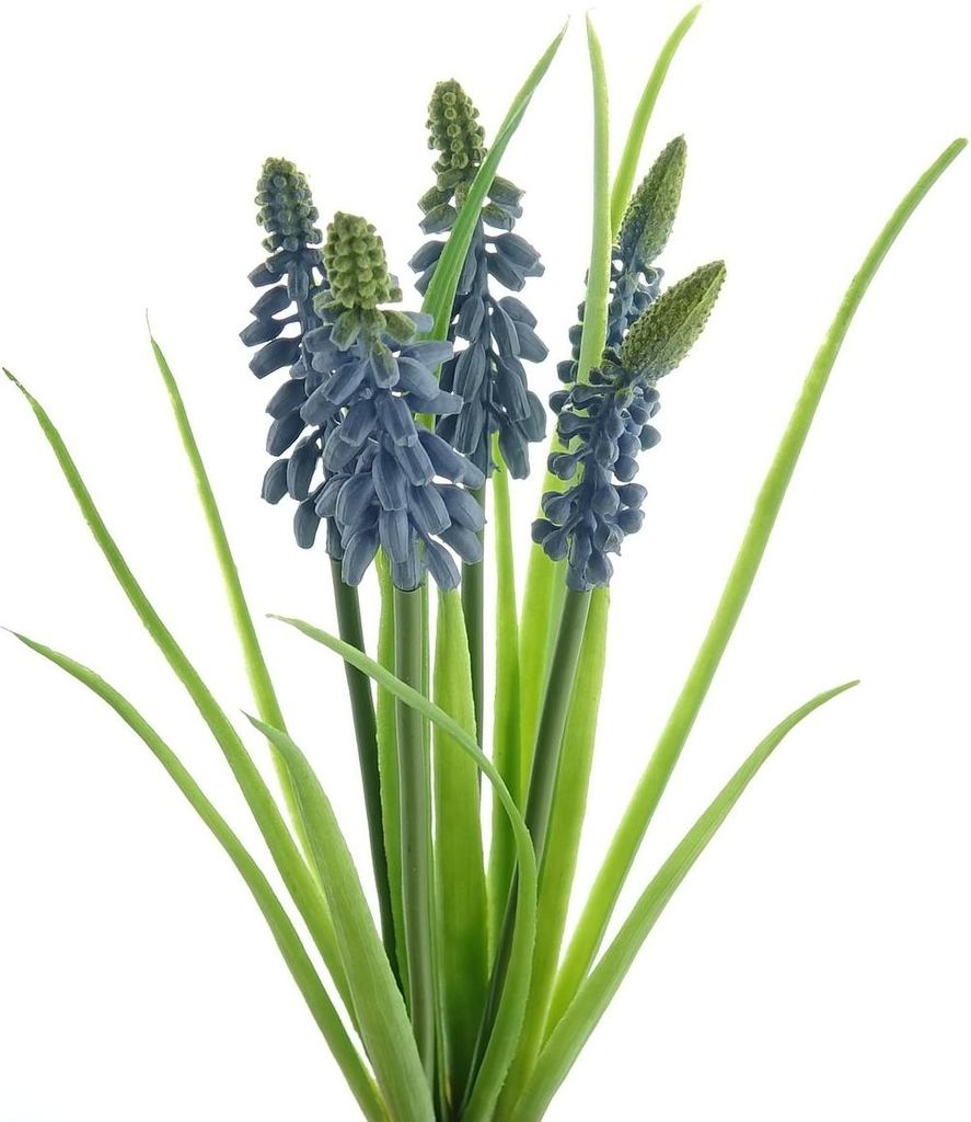 GASPER Traubenhyazinthen - Muscaribund Blau 30 cm 5er Bund - Kunstblumen