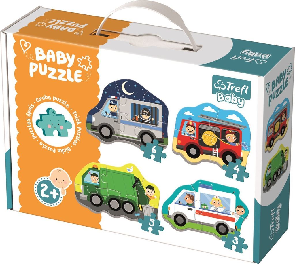 BABY CLASSIC PUZZLE Fahrzeuge und Berufe /T.Baby 36071 Produktbild 