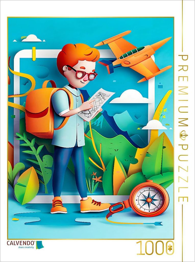CALVENDO Puzzle Junger Reiseblogger auf Reisen als Travel-Influencer. | 1000 Teile Lege-Größe 64x48cm Foto-Puzzle für glückliche Stunden