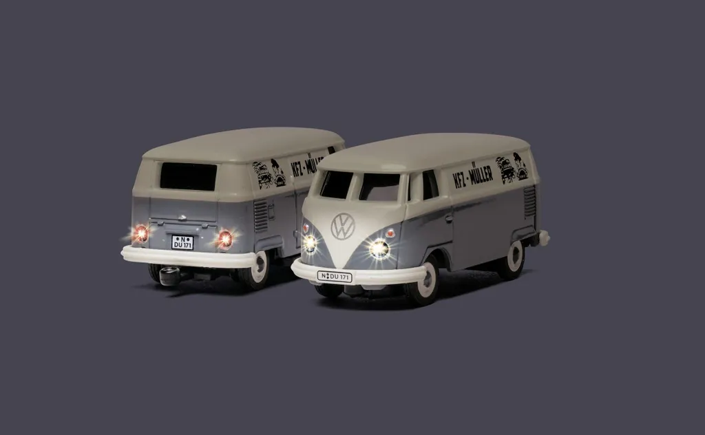 Carson 1:87 VW T1 Bus Panel Van avec Remorque 100% RTR Modèle Réduit - 3