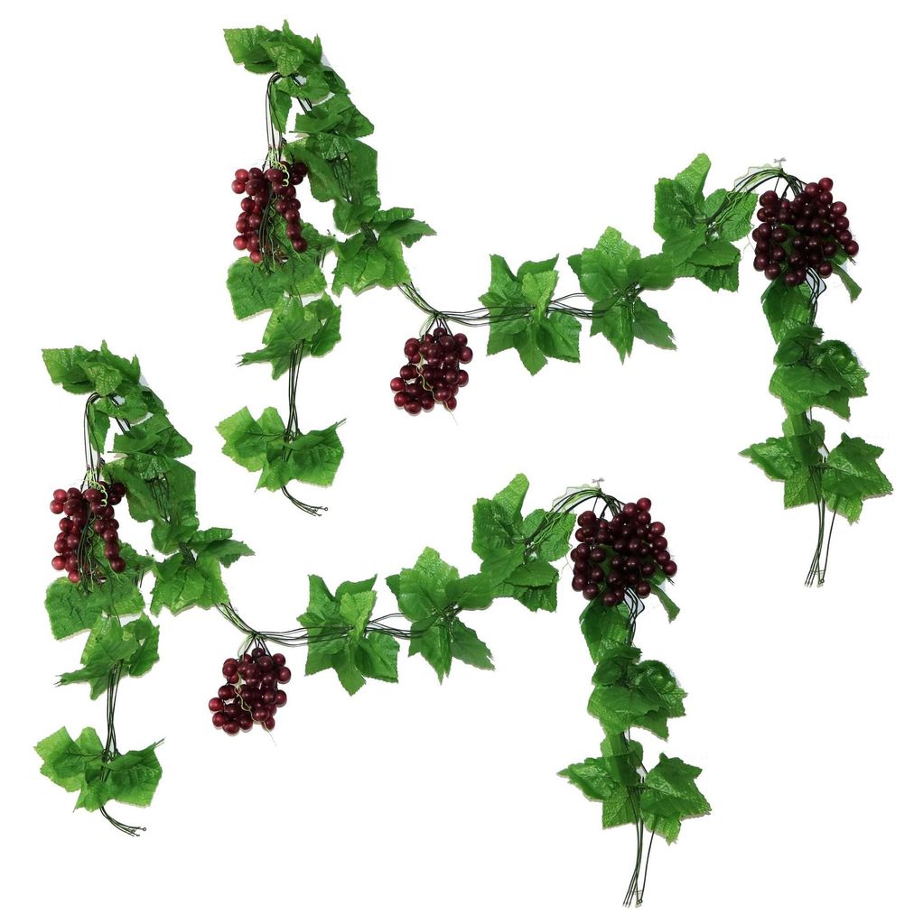 Stück künstliche Plastiktrauben, künstliche Weinreben, künstliche Weinreben, 6 Sets Traubenspieße, künstliche Obst- und Gemüsedekoration, Re...
