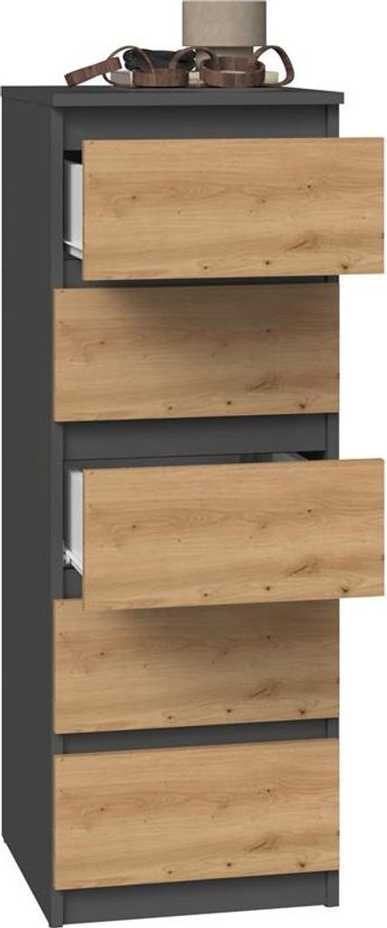 Cassettiera stretta con cassetti IVAR - rovere artisan / Immagine del prodotto 