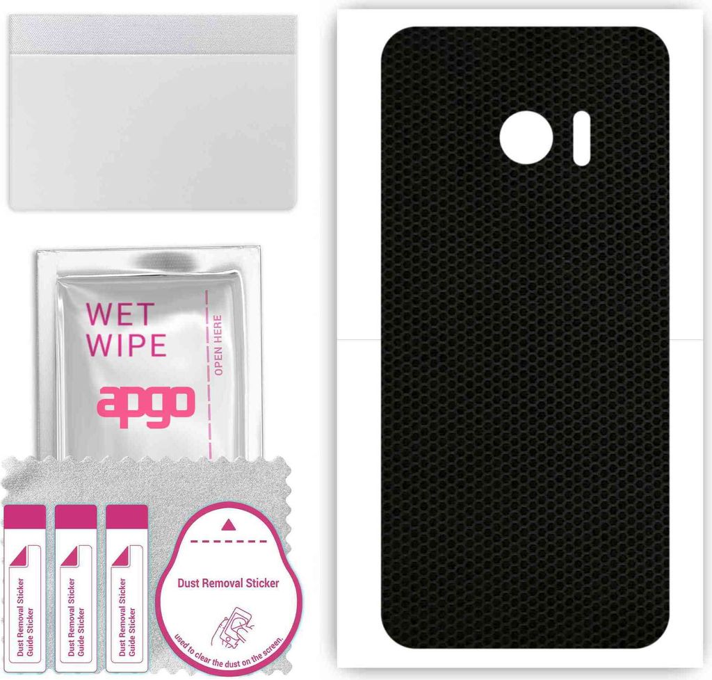 apgo Rückseite Schutzfolie, Skin, kompatibel mit HTC 10, Hinten Displayschutzfolie aus Vinylfolie, kratzfest, einfache Montage - Matrix